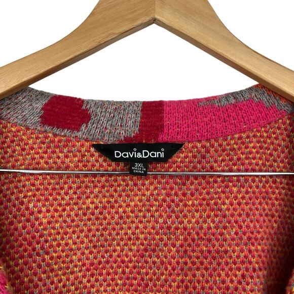 DAVI & DANI Floral Cardigan in Pink, Yellow, and Gray - Picture 11 of 12